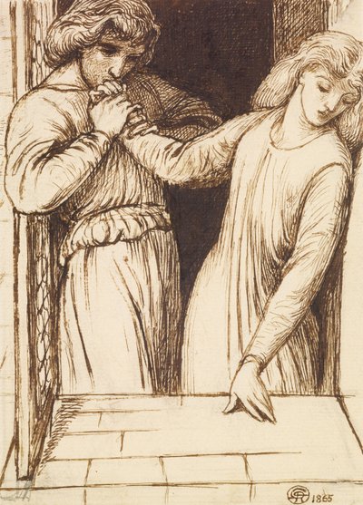 Hamlet and Ophelia by Dante Gabriel Charles Rossetti